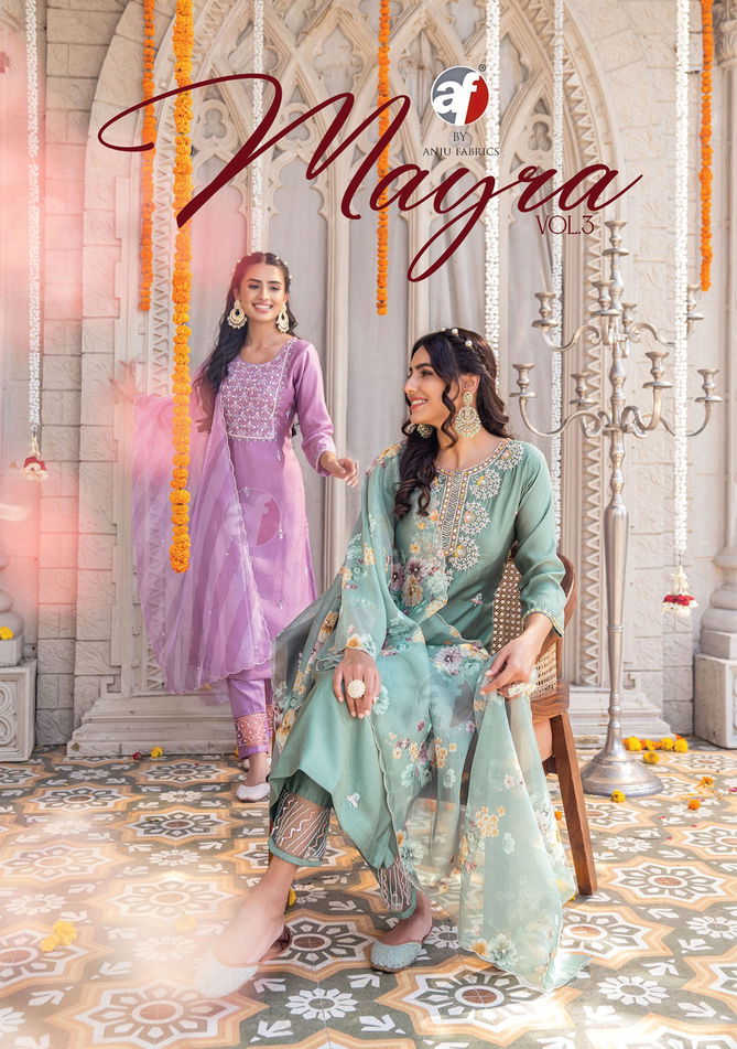 Mayra Vol 3 By Af  Modal Heavy Designer Readymade Suits Catalog